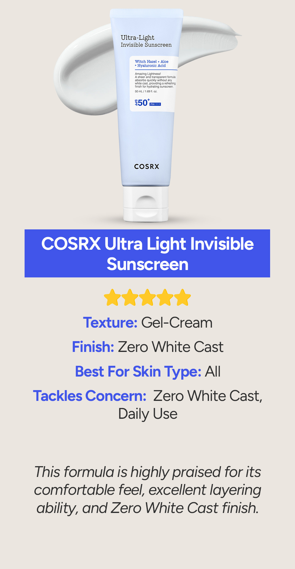 COSRX Ultra Light Invisible Sunscreen