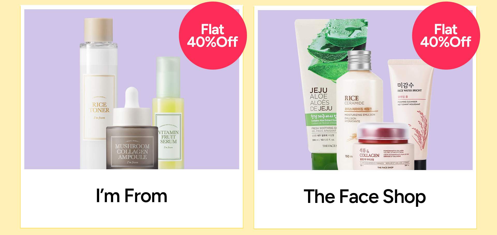 I'm From & The Face Shop