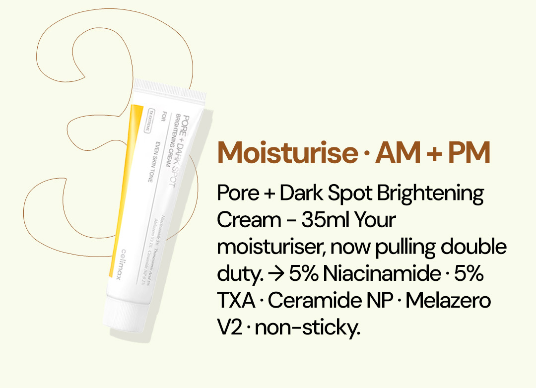 Celimax brightening cream section