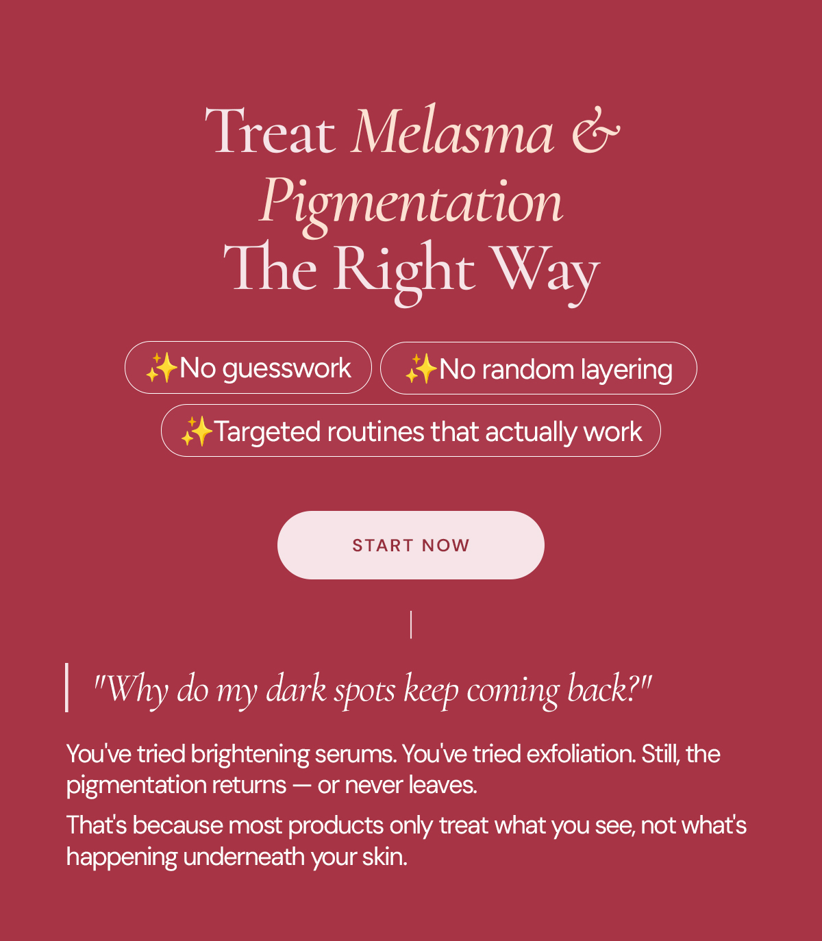 Treat Melasma and Pigmentation The Right Way