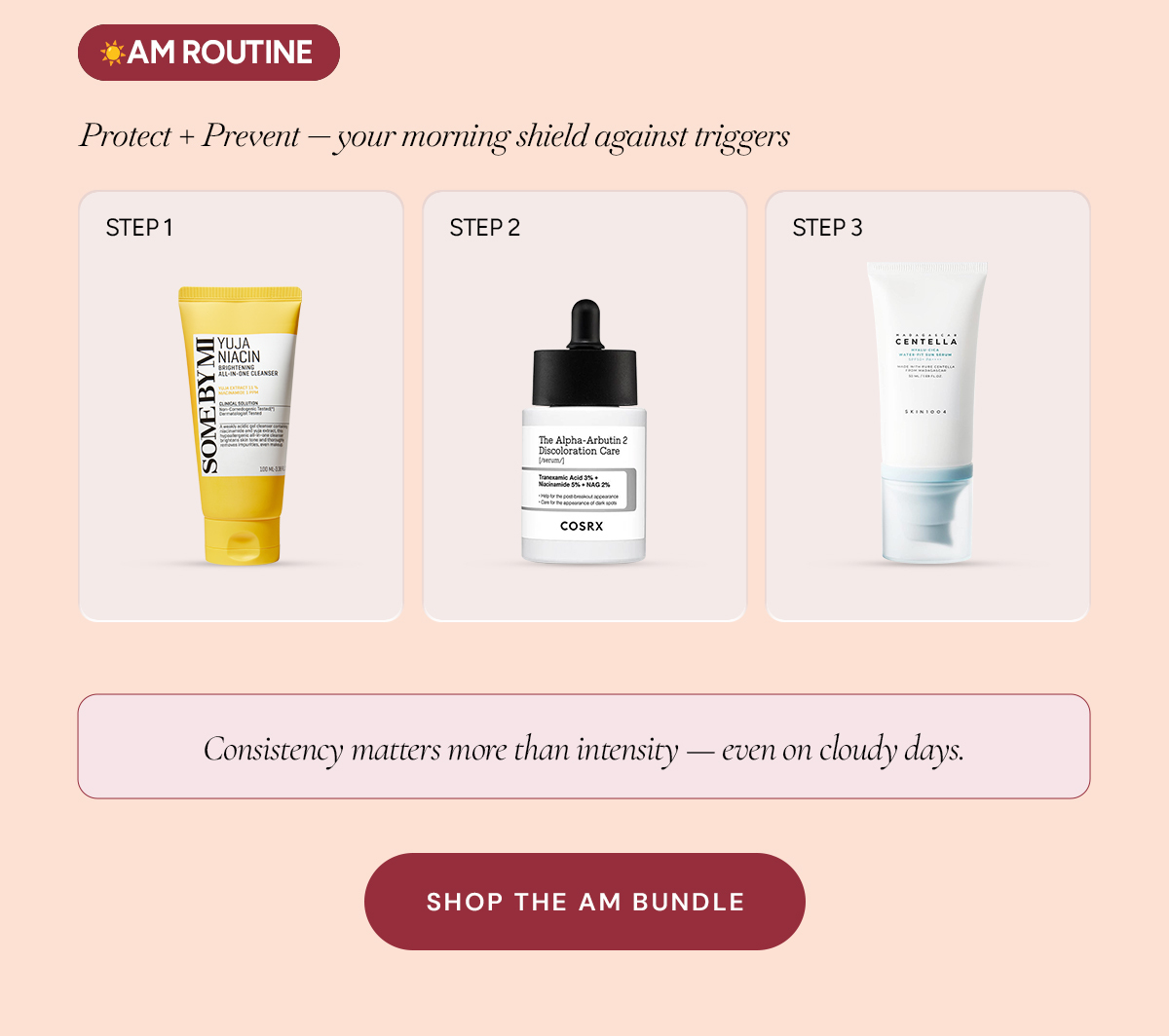 AM routine section