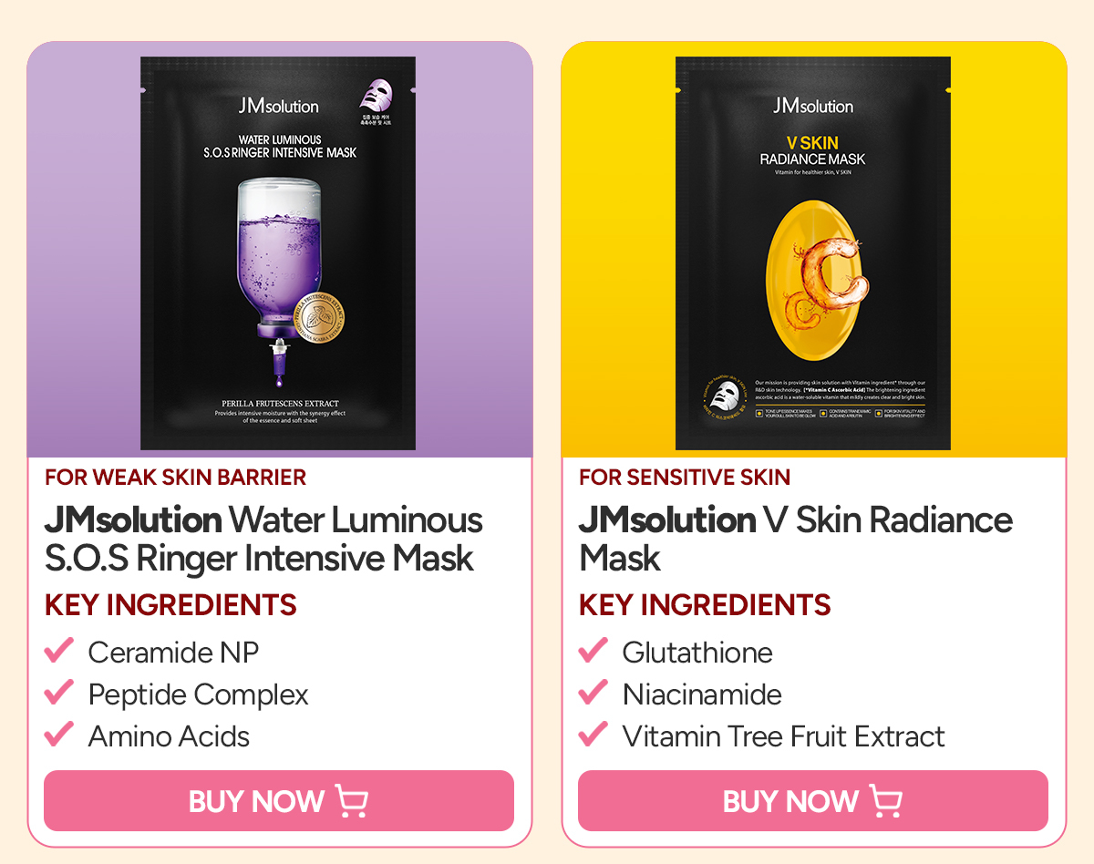 JMsolution Intensive and Radiance Masks