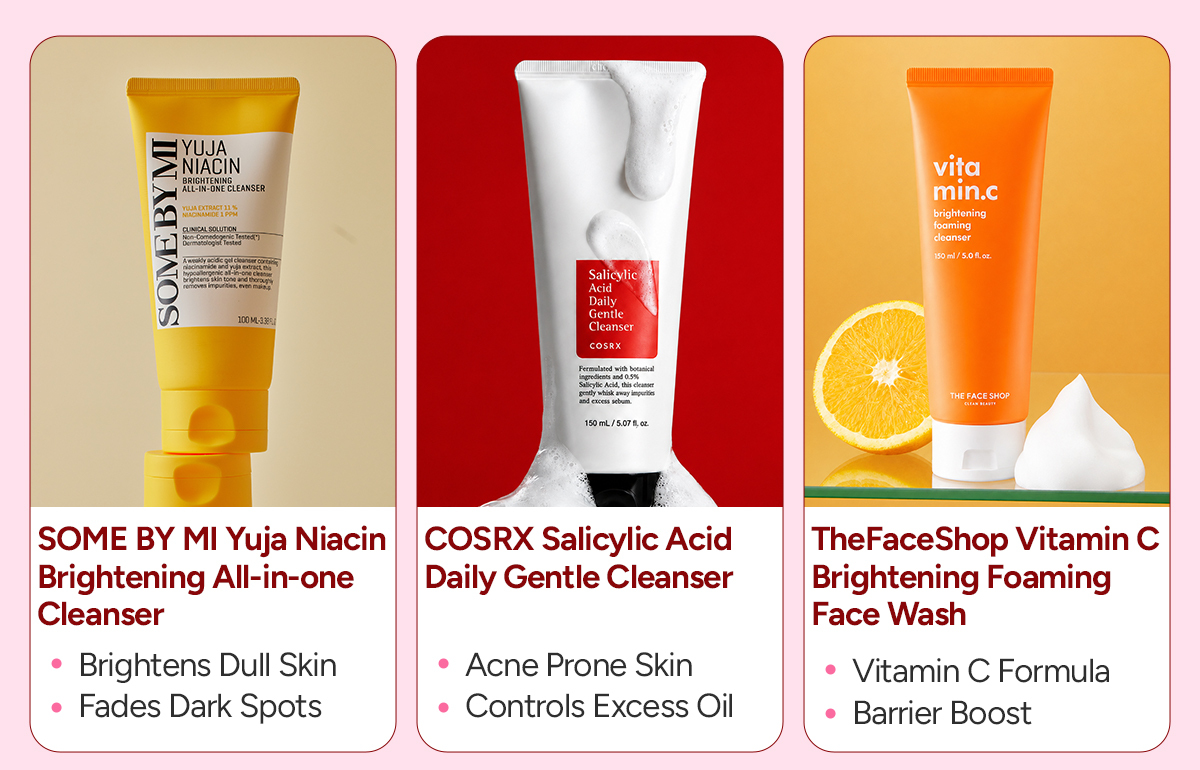 Brightening and Acne Care Cleansers