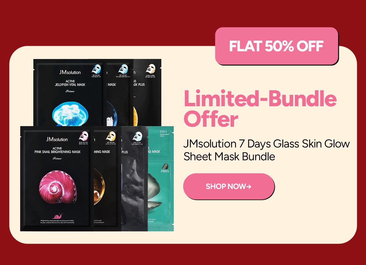 JMsolution 7 Days Glass Skin Glow Sheet Mask Bundle