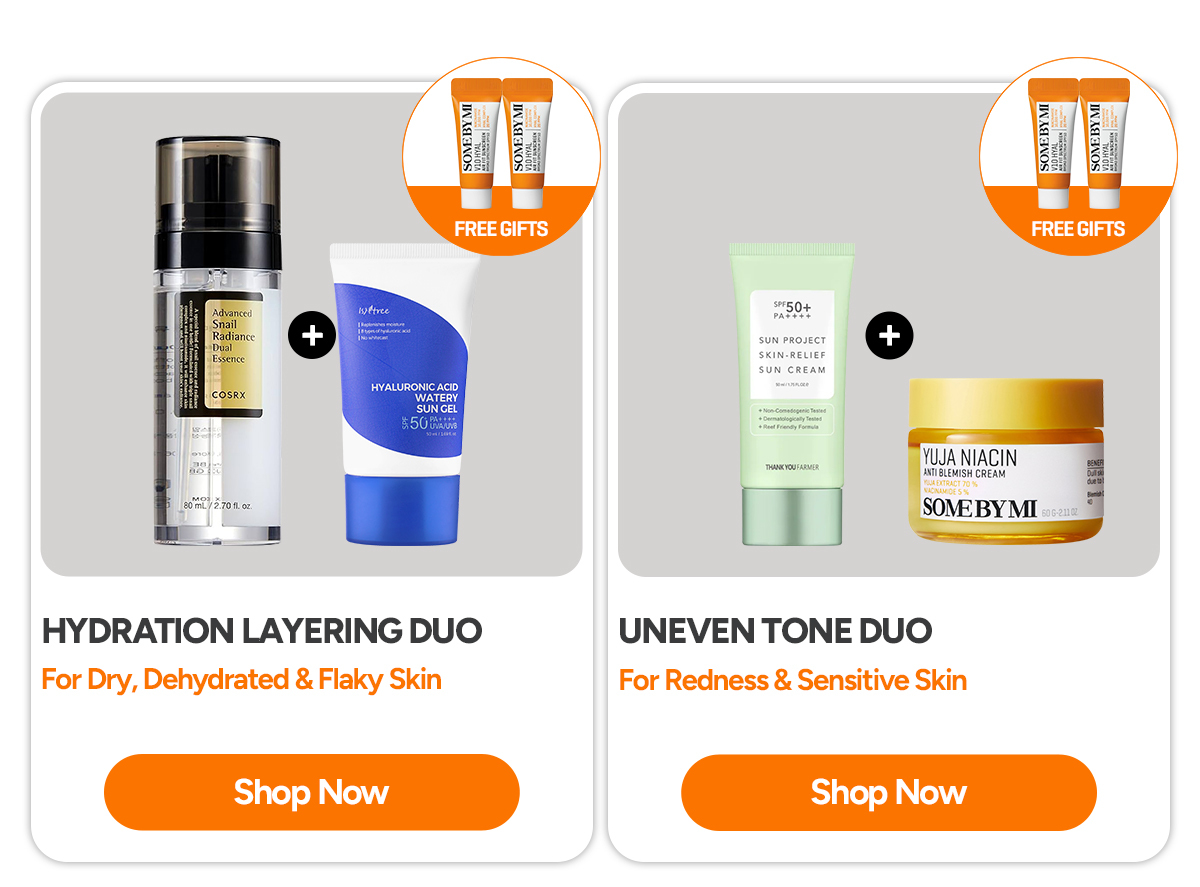 Hydration Layering Duo and Uneven Tone Duo