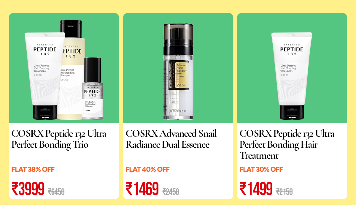 COSRX Peptide 132 hair kit, Snail Radiance Dual Essence and hair treatment offers