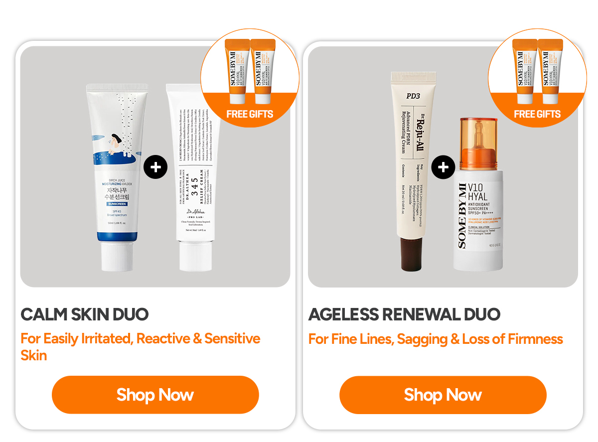 Calm Skin Duo and Ageless Renewal Duo