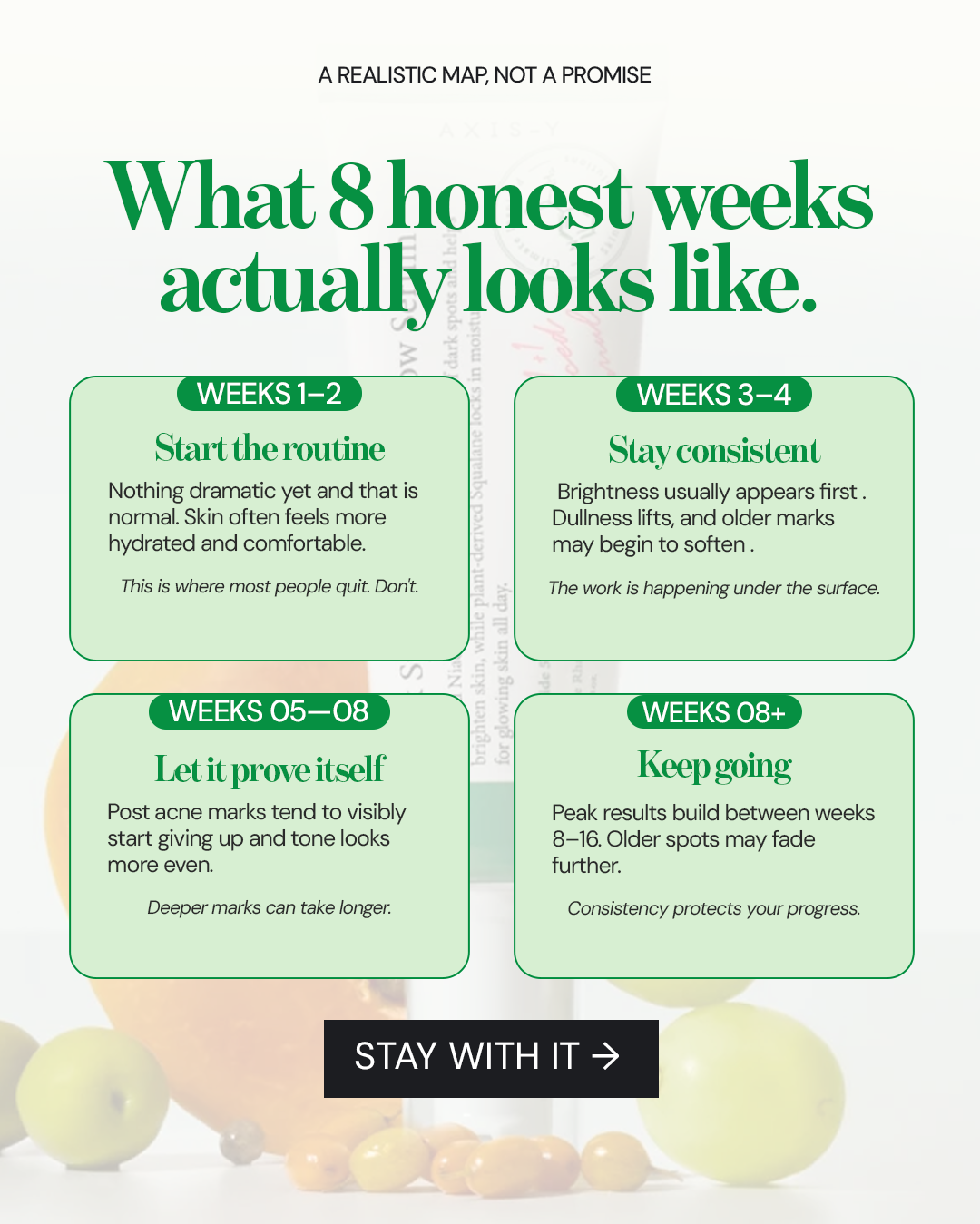 A realistic eight week skincare journey with AXIS-Y Dark Spot Correcting Glow Serum