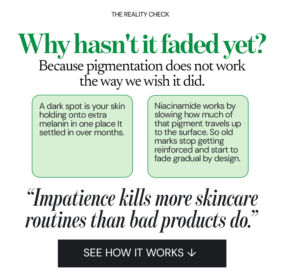 Why dark spots take time to fade and how niacinamide supports gradual brightening